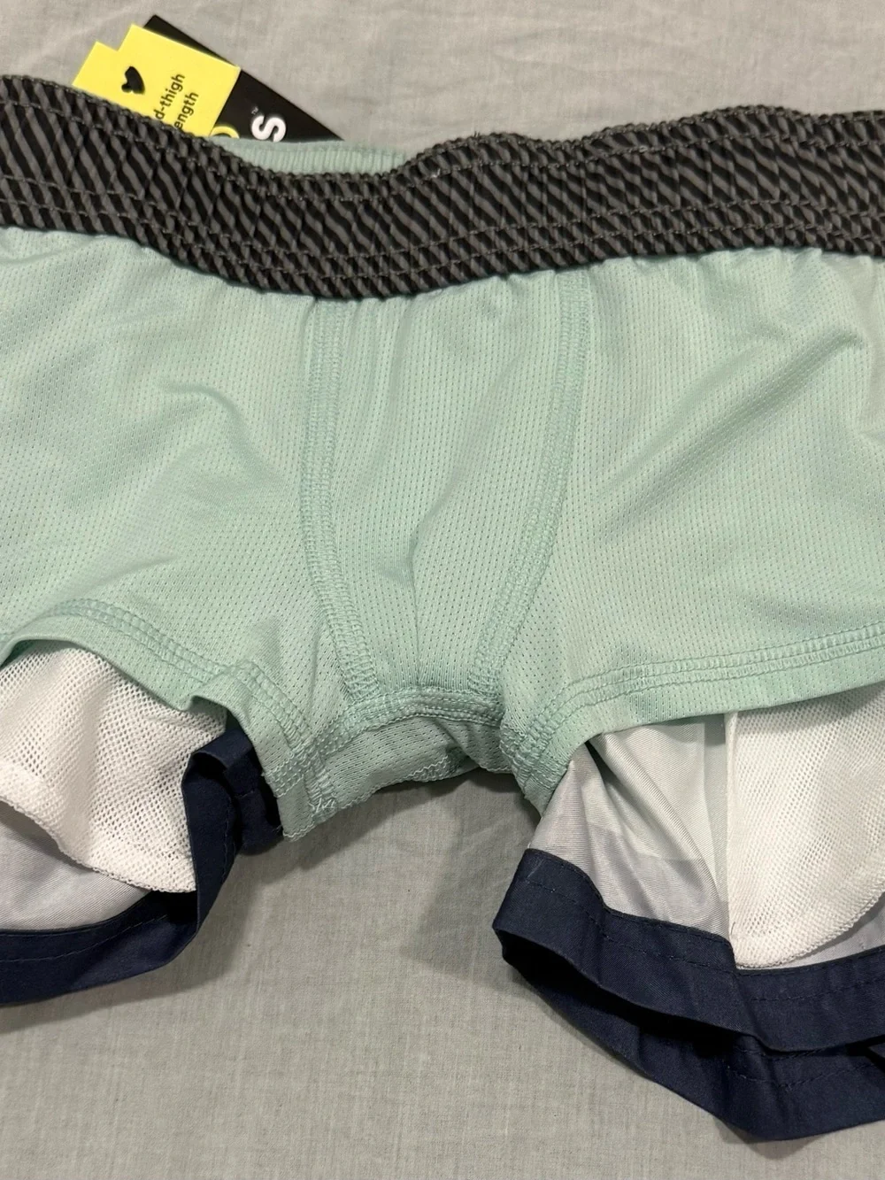 art class Light Blue & Navy Colorblock Swim Trunks